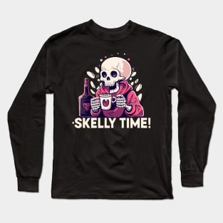 halloween but its skelly time Long Sleeve T-Shirt